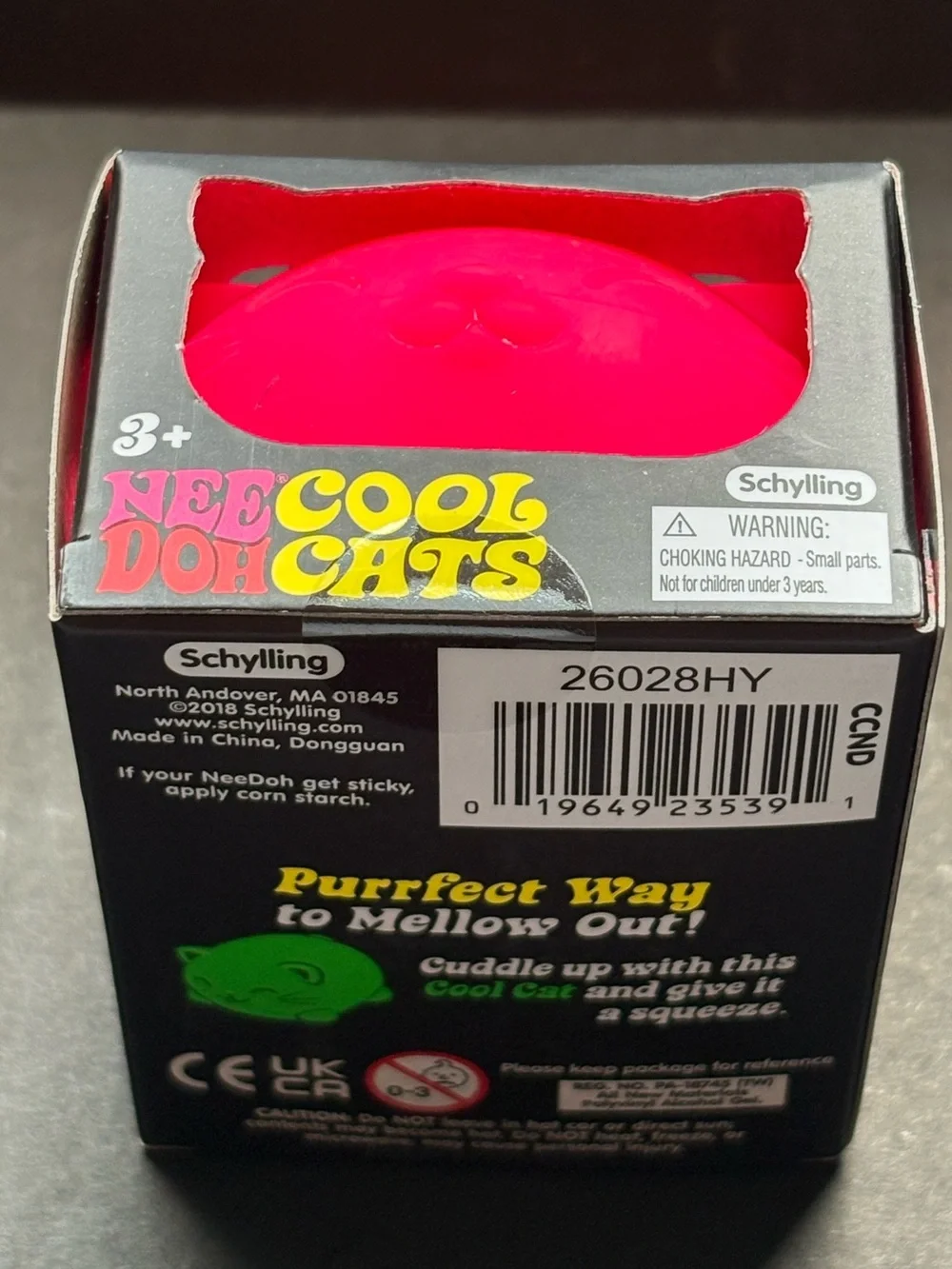 NeeDoh Cool Cats Pink Squeezable Toy